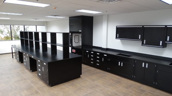 Black Epoxy Resin Lab Benches, Countertops & Steel Cabinets